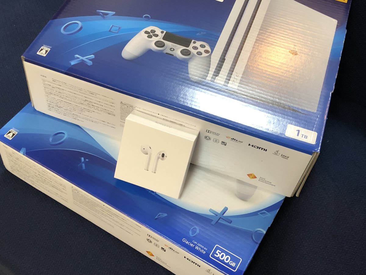 PS4ProとPS4とAirPodsを購入