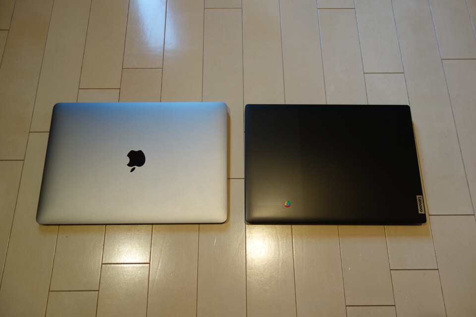 IdeaPad Slim 350i ChromebookとMacBook Airを比較