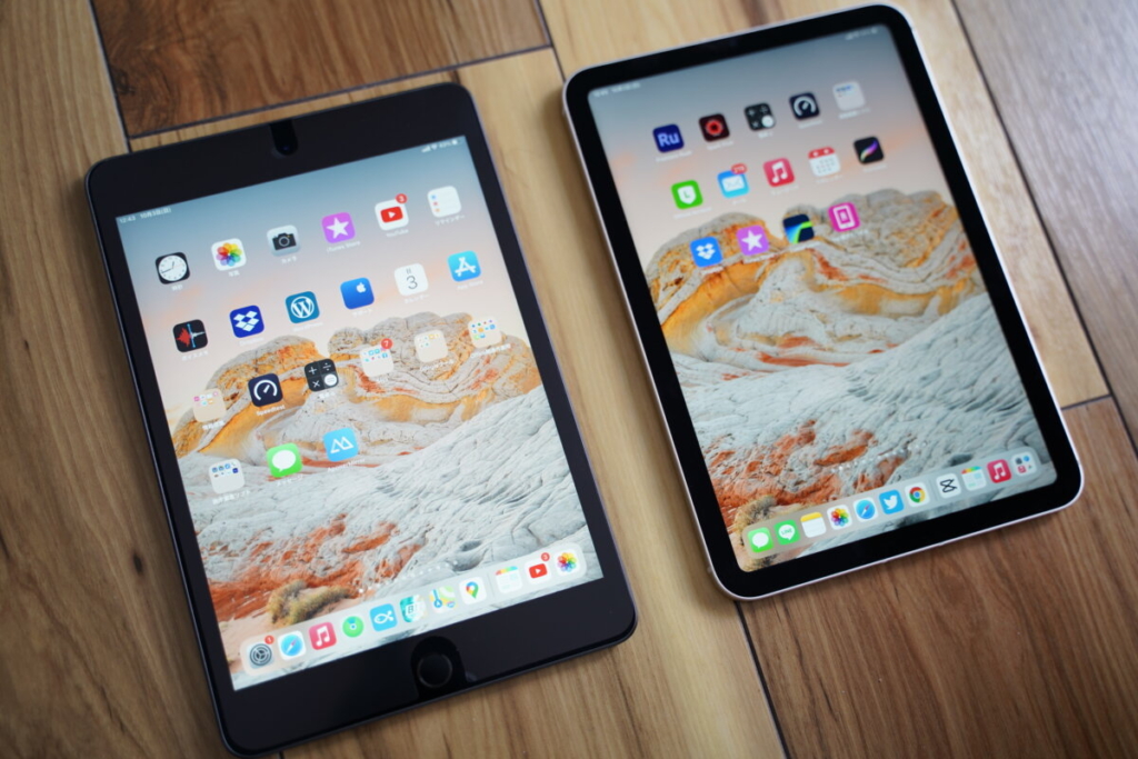 旧世代iPad mini 5と新型iPad mini6を比較