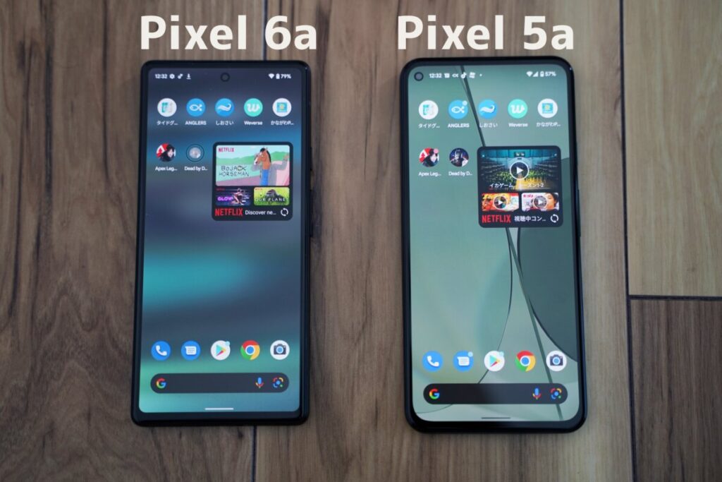 Pixel 5aとPixel 6aをかんたんに比較