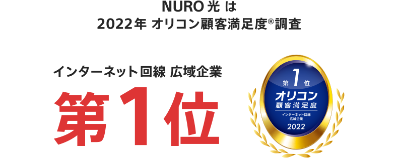 NURO光はオリコンで利用者満足度No.1
